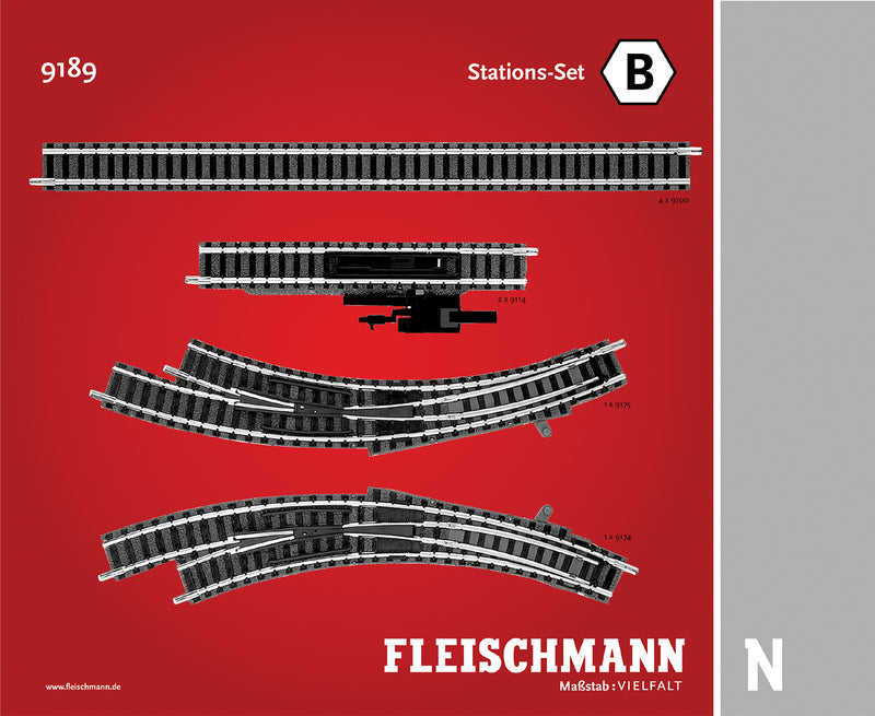 Fleischmann 9189 - Track Pack. Station Set B, N Scale