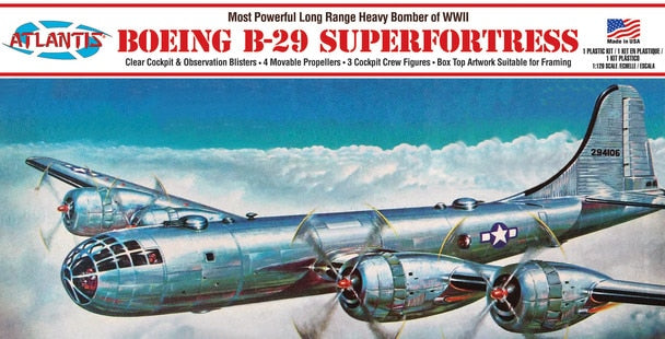 Atlantis Models H208 Boeing B-29 Superfortress with Swivel Stand, 1:120 Scale