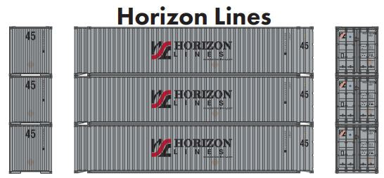 Athearn ATH17900 N 45' Container, Horizon Lines