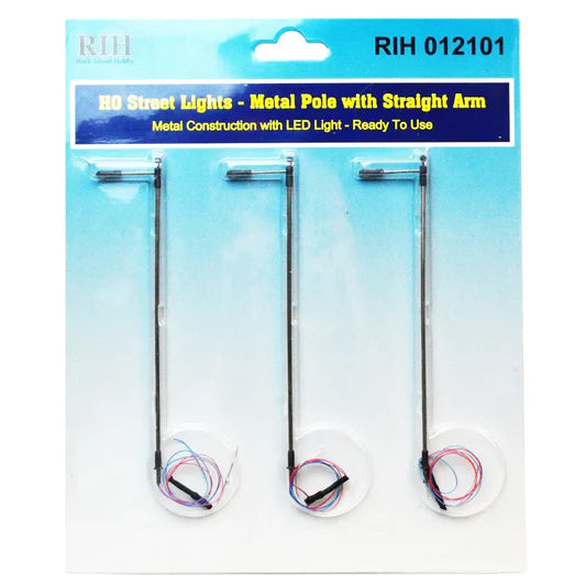 Rock Island Hobby RIH012101 HO Street Light with vertical pole and single arm