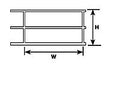 Plastruct 90681 Styrene - Handrails pkg(2) -- 3-5/8" Long, All Scales