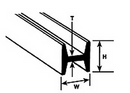 Plastruct 90543 HFS-4 8pk STYRENE H-COLUMN 1/8