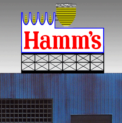 Miller Engineering Animation 883451 large Hamm's Billboard , HO/O Scales