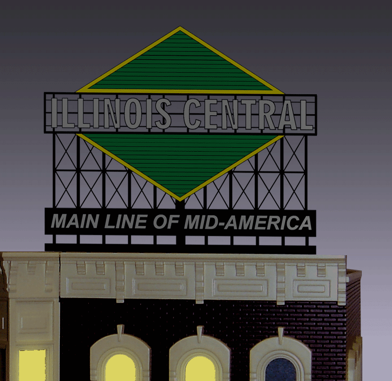Miller Engineering Animation MIE443052 Illinois Central Billboard, HO and N Scales