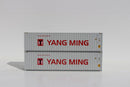Jacksonville Terminal Company 405039 YANG MING 40' HIGH CUBE containers with Magnetic system, Corrugated-side. JTC