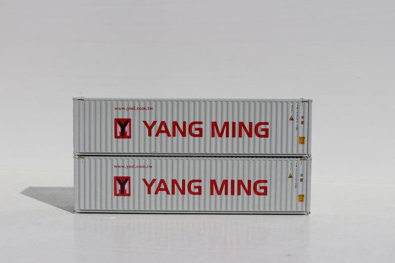 Jacksonville Terminal Company 405039 YANG MING 40' HIGH CUBE containers with Magnetic system, Corrugated-side. JTC