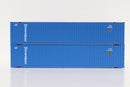 Jacksonville Terminal Company 485013 OCEANEX 48' HC 3-42-3 corrugated containers with Magnetic system, FIRST TIME IN N SCALE. JTC