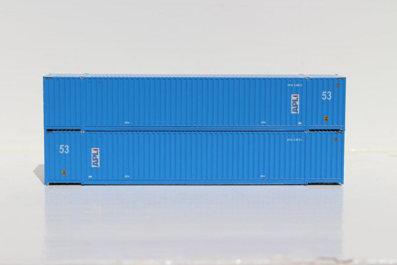 Jacksonville Terminal Company 535005 APL 53' HIGH CUBE 6-42-6 corrugated containers with Magnetic system, Corrugated-side. JTC