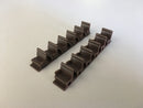 PikeStuff 4100 Coach Seats (Brown), HO Scale