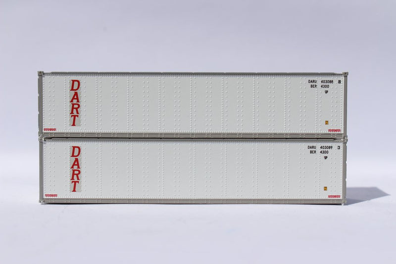 Jacksonville Terminal Company 405668 Dart 40' Standard height (8'6") Smooth-side containers. JTC