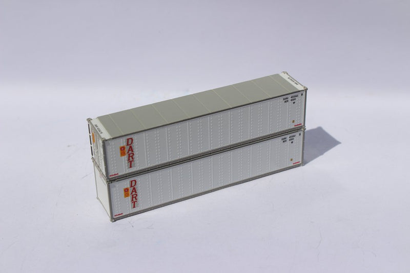 Jacksonville Terminal Company 405654 OOCL / DART 40' Standard height (8'6") Smooth-side containers. 405654, N Scale