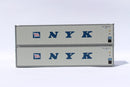 Jacksonville Terminal Company 405656 NYK (Flag & initials) 40' Standard height (8'6") Smooth-side containers. 405656, N Scale