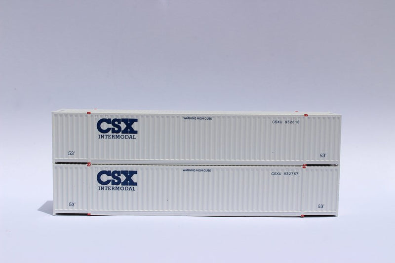 Jacksonville Terminal Company 535008 CSX (early) 53' HIGH CUBE 6-42-6 corrugated containers with Magnetic system, Corrugated-side. JTC