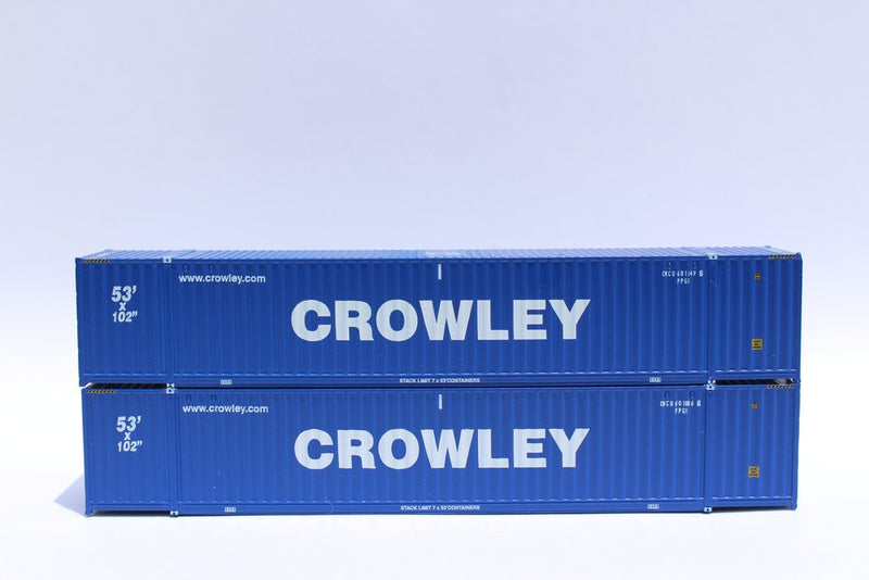 Jacksonville Terminal Company 535031 CROWLEY 53' HIGH CUBE, 6-42-6 corrugated containers with Magnetic system, Corrugated-side. JTC