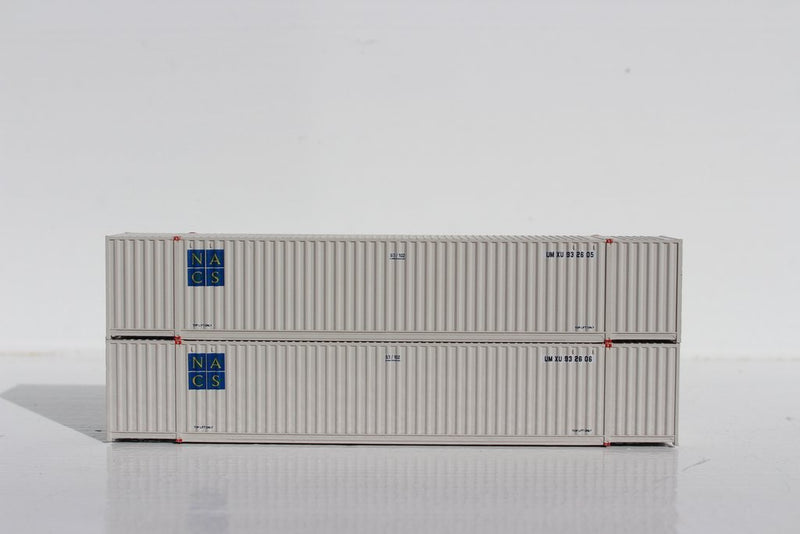 Jacksonville Terminal Company 535039 UMXU- UMAX PATCH of a faded ex-NACS 53' HIGH CUBE, 6-42-6 corrugated containers with Magnetic system, Corrugated-side. JTC