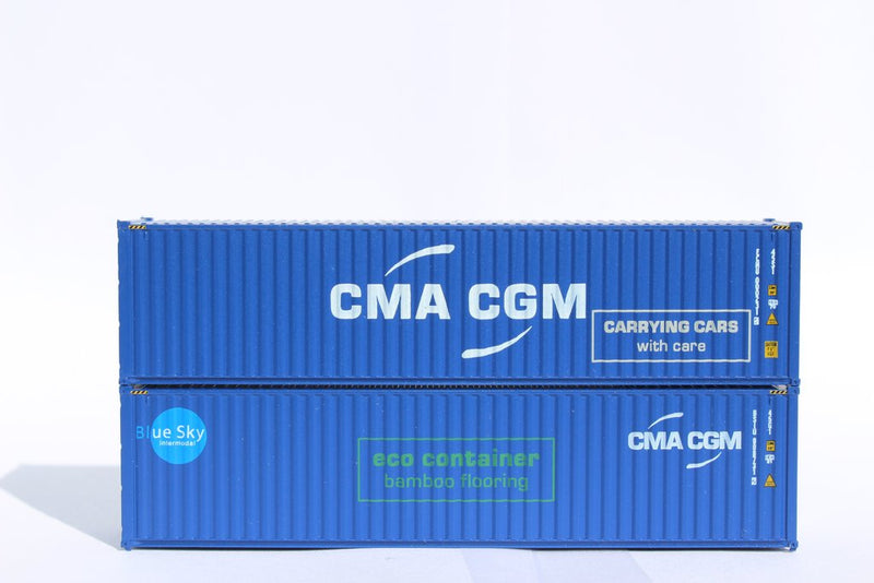 Jacksonville Terminal Company 405090M CMA CGM MIX PACK A - 40' HIGH CUBE containers with Magnetic system, Corrugated-side. JTC