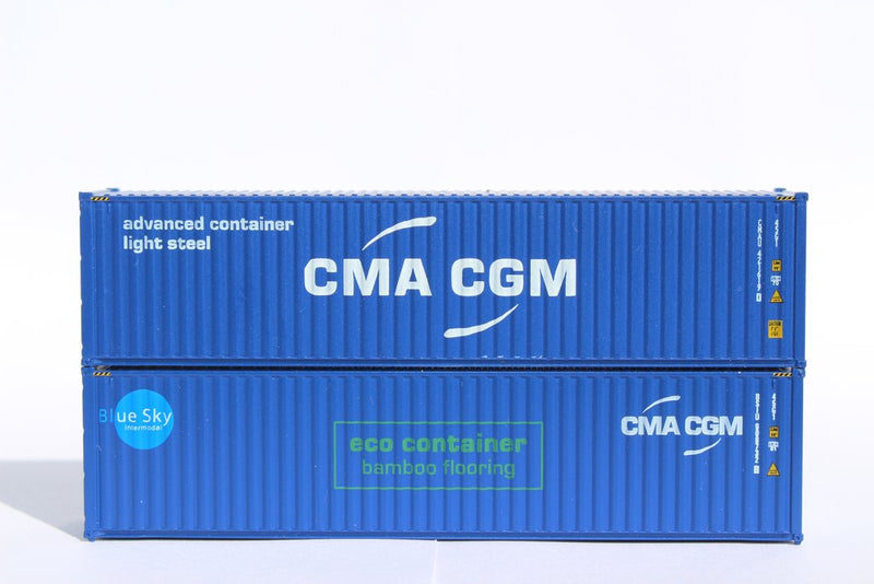 Jacksonville Terminal Company 405089M CMA CGM MIX PACK C - 40' HIGH CUBE containers with Magnetic system, Corrugated-side. JTC