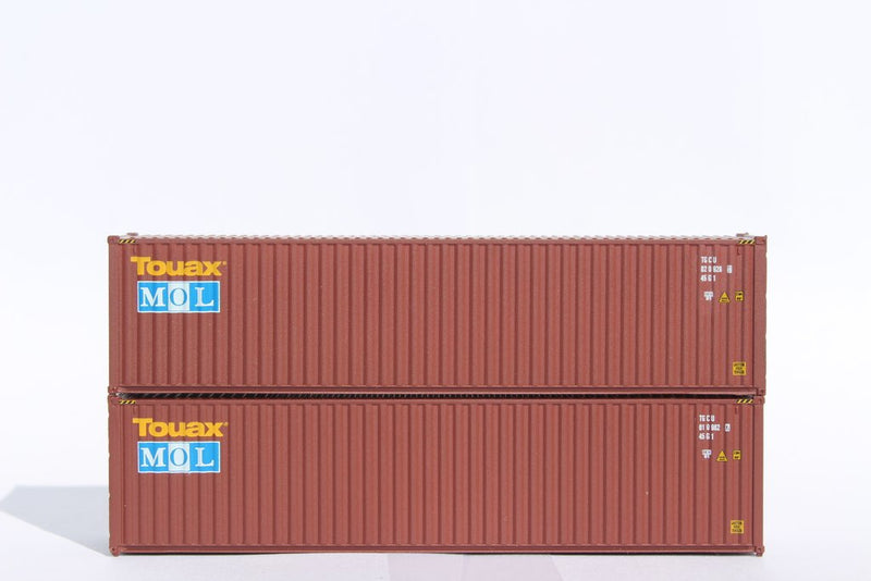 Jacksonville Terminal Company 405078 TOUAX / MOL 40' HIGH CUBE containers with Magnetic system, Corrugated-side. JTC