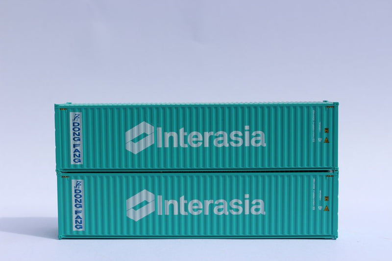 Jacksonville Terminal Company 405038 DONG FANG / INTERASIA 40' HIGH CUBE containers with Magnetic system, Corrugated-side. JTC