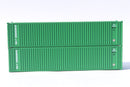 Jacksonville Terminal Company 405554 EVERGREEN (early) 40' Std. Height 2-P-44-P-2 'Square Corrugated' side containers JTC