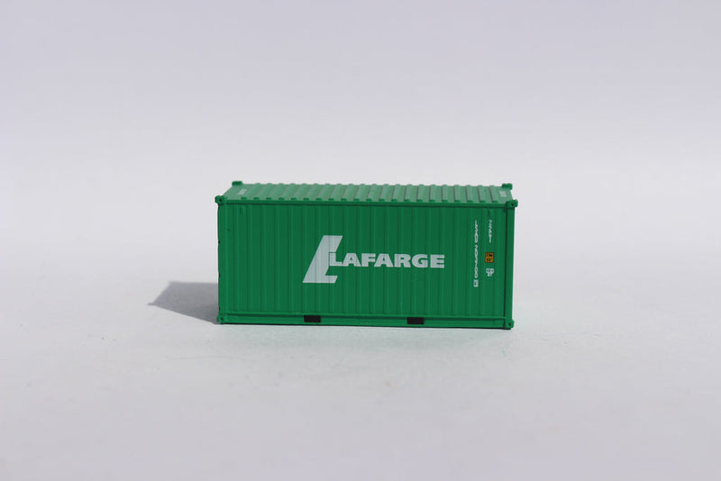 Jacksonville Terminal Company 205437 "VS" LA FARGE 20' Std. height container with Magnetic system, Corrugated-side. JTC-205437, N Scale