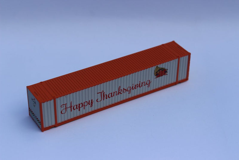 Jacksonville Terminal Company 485025 "VS" THANKSGIVING - 48' HIGH CUBE corrugated container with Magnetic system., N Scale