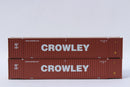 Jacksonville Terminal Company 535078 Crowley brown "Website" Ocean 53' Containers with IBC castings at 53' corner. JTC