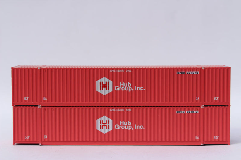 Jacksonville Terminal Company 535067 UPHU - FADED, UPHU PATCH OF ex-HUB GROUP Set 2 - 53' HIGH CUBE, 6-42-6 corrugated containers with Magnetic system, Corrugated-side. JTC