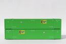 Jacksonville Terminal Company 537025 EMP - (6443xx series) green 53' HIGH CUBE 8-55-8 corrugated containers with stackable Magnetic system. JTC