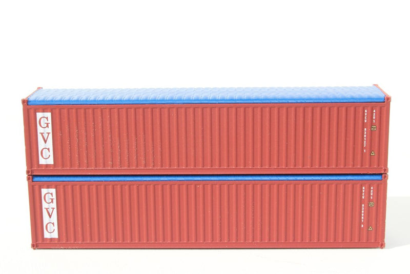 Jacksonville Terminal Company 402002 GVC (brown) 40' Canvas/Open top container N scale - corrugated sides - JTC