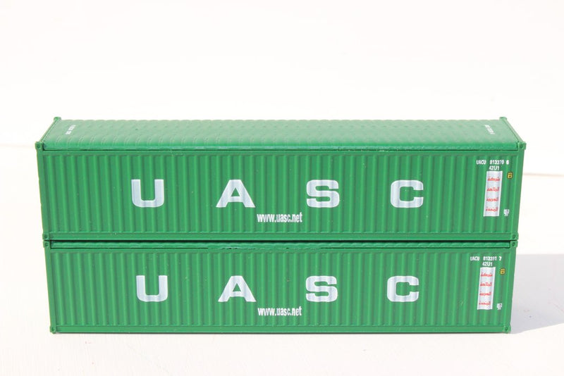 Jacksonville Terminal Company 402006 UASC (green) 40' Canvas/Open top Magnetic container - corrugated-side. JTC
