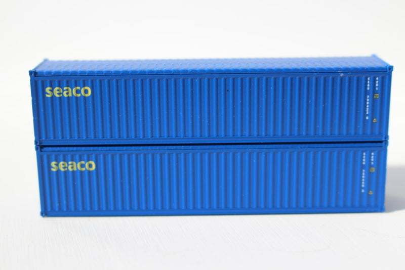 Jacksonville Terminal Company 402004 SEACO (blue) 40' Canvas/Open top Magnetic container - corrugated-side. JTC