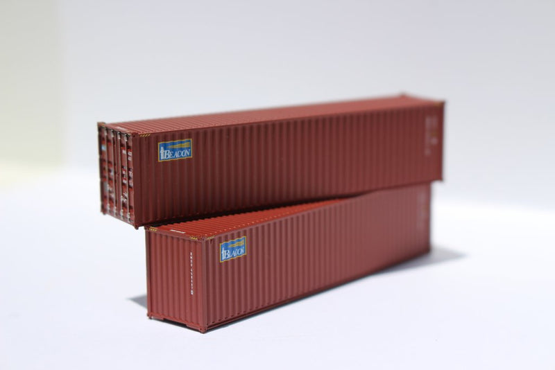 Jacksonville Terminal Company 405013 BEACON LEASING 40' HIGH CUBE containers with Magnetic system, Corrugated-side. JTC