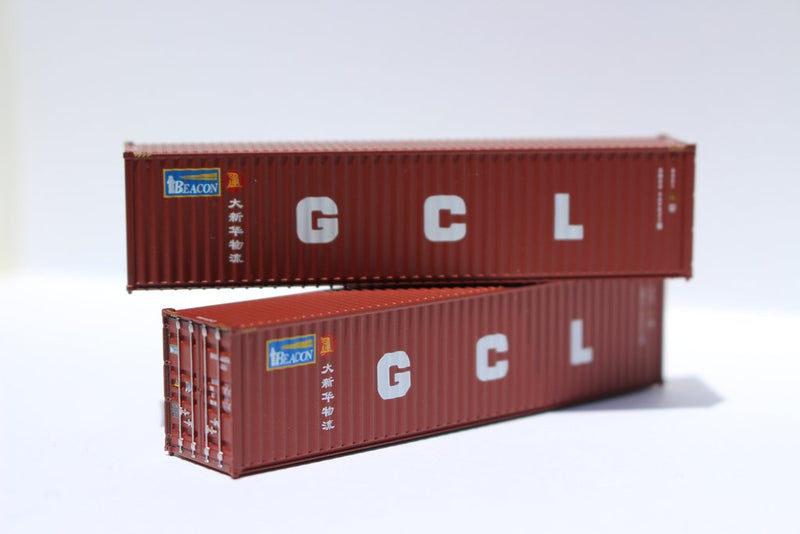 Jacksonville Terminal Company 405032 BEACON / GCL 40' HIGH CUBE containers with Magnetic system, Corrugated-side. JTC