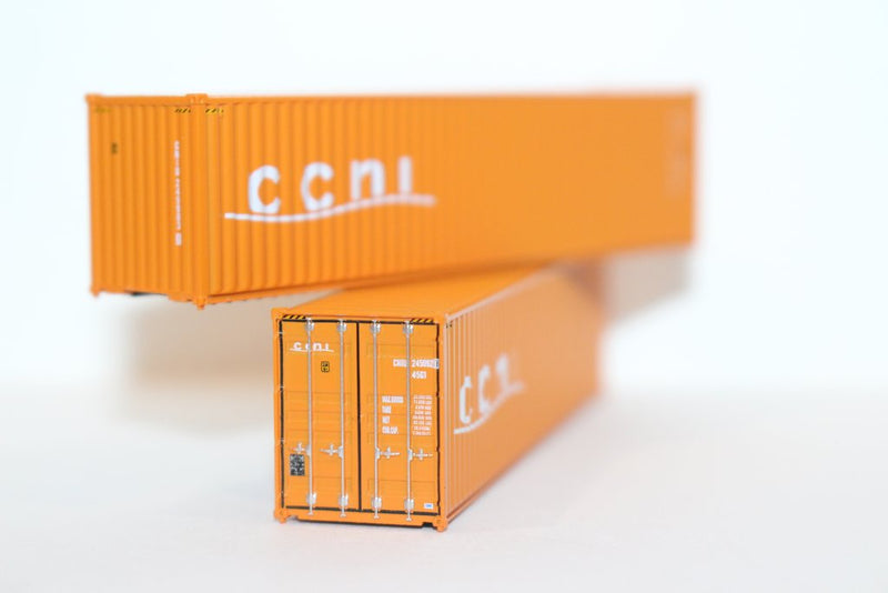 Jacksonville Terminal Company 405006 CCNI 40' HIGH CUBE containers with Magnetic system, Corrugated-side. JTC
