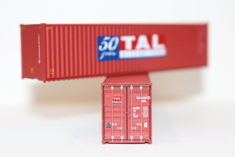 Jacksonville Terminal Company 405001 TAL '50 Years' 40' HIGH CUBE containers with Magnetic system, Corrugated-side. JTC