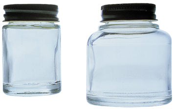 Badger Air Brush 500053 Glass Airbrush Jar and Cover -- 2oz  60ml for Model 200, 250, 350 and 150 Airbrushes