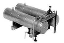 Plastruct 1014 Twin Horizontal Tanks Kit, HO Scale