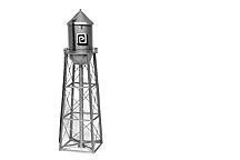 Plastruct 2028 Cone Roof Water Tower Kit, N Scale