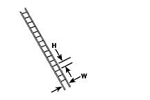 Plastruct 90424 1:32 ABS Ladder, 1:32 Scale