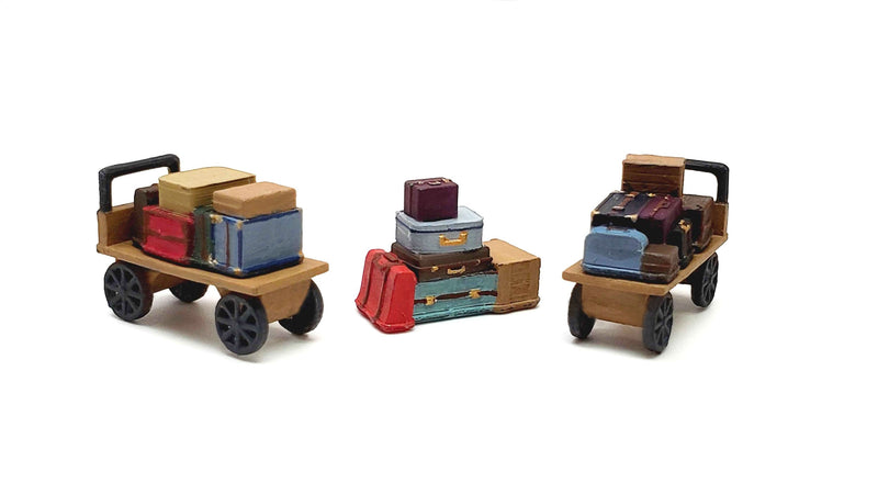 All Scale Miniatures 870987 Luggage Cart Kit 5pack, HO