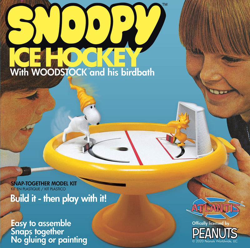 Atlantis Models M5696 Atlantis Peanuts Snoopy and Woodstock Bird Bath Ice Hockey Game for Ages 10 & Up Made in The USA