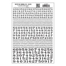 Woodland Scenics WOO707 Dry Transfer Numbers - Railroad Roman - 1/16, 3/32, 1/8, 3/16, 1/4 & 5/16" -- Black, All Scales
