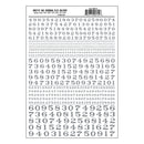 Woodland Scenics WOO712 Dry Transfer Numbers - Railroad Roman - 1/16, 3/32, 1/8, 3/16, 1/4 & 5/16" -- Silver, All Scales