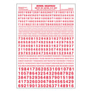 Woodland Scenics WOO729 Dry Transfer Numbers Only - Railroad Gothic -- Red, All Scales