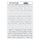 Woodland Scenics WOO731 Dry Transfer Numbers Only - Railroad Gothic -- Silver, All Scales