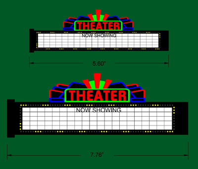 Miller Engineering Animation 1182  THEATER SIGN, HO/N Scale
