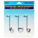 Rock Island Hobby RIH013101 N Scale Streetlights metal pole with straight arm