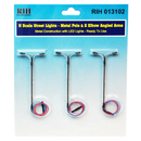 Rock Island Hobby RIH013102 N Scale Streetlights vertical pole and 2 elbow angled arms