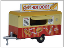 Oxford Diecast 553-NTRAIL001 Concession Trailer - Assembled - Bobs Hot Dogs (beige, red), N scale